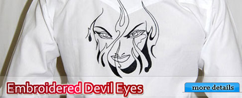 Embroidered Devil Eyes