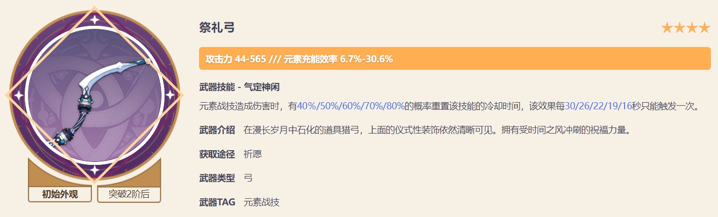 原神珐露珊武器推荐